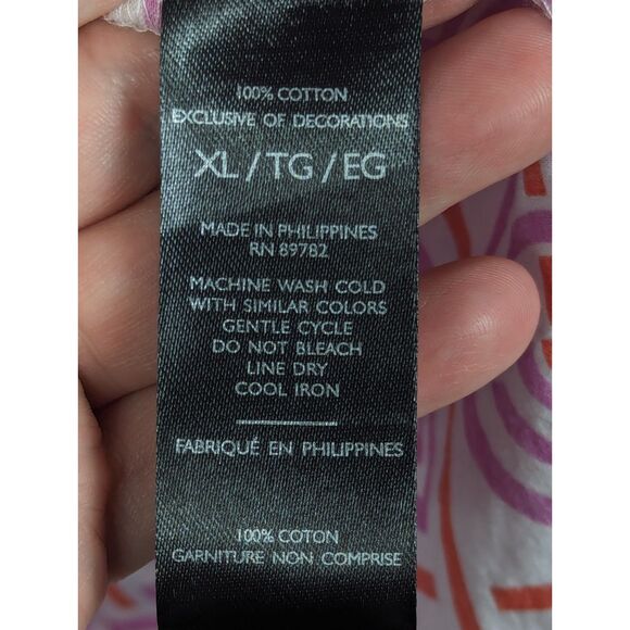 NATORI Infinity Cotton Sateen Notch PJ in Hibiscus Size XL - Picture 5 of 6